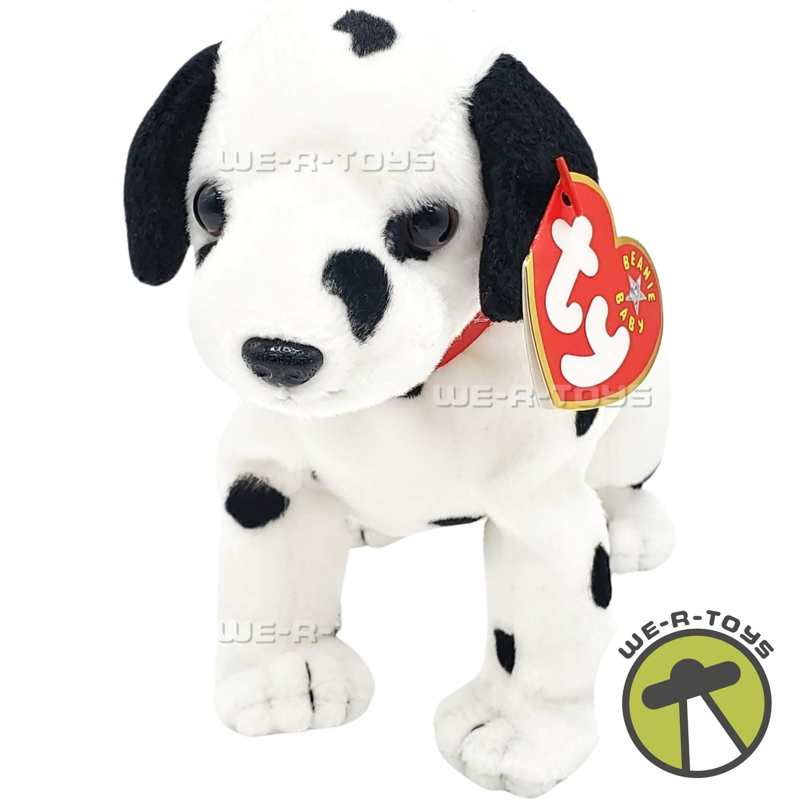 Dizzy Beanie Baby Dalmatian with Black Spots Plush by Ty 2001