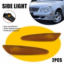 Amber House LED Front Bumper Side Marker Lights For 03-06 Mercedes W211 E-Class