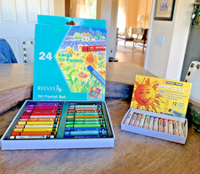 Lot of Reeves and Cray-Pas Multi-Color Oil Pastel sets Junior Student Artist