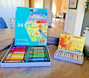 Lot of Reeves and Cray-Pas Multi-Color Oil Pastel sets Junior Student Artist