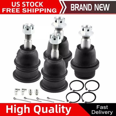 4pc Front Upper and Lower Ball Joints for Chevy GMC Silverado Sierra 1500 Yukon