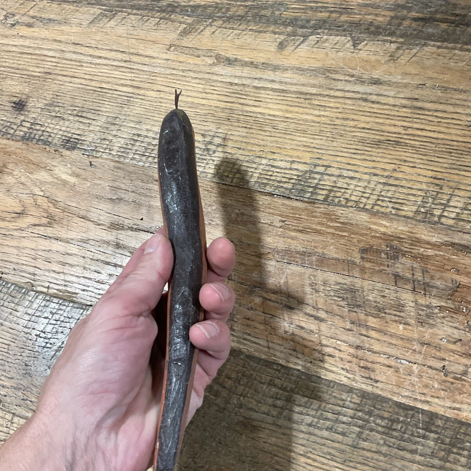 Señuelo de pescado vintage estilo Mikko señuelo serpiente hecho a mano arte popular de madera 12,5” x 1,5” Foto 2 de 4