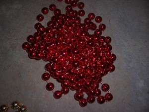 Christmas Decorations ~  16+ ft assort Round Bead Garland - Holiday Decor Crafts