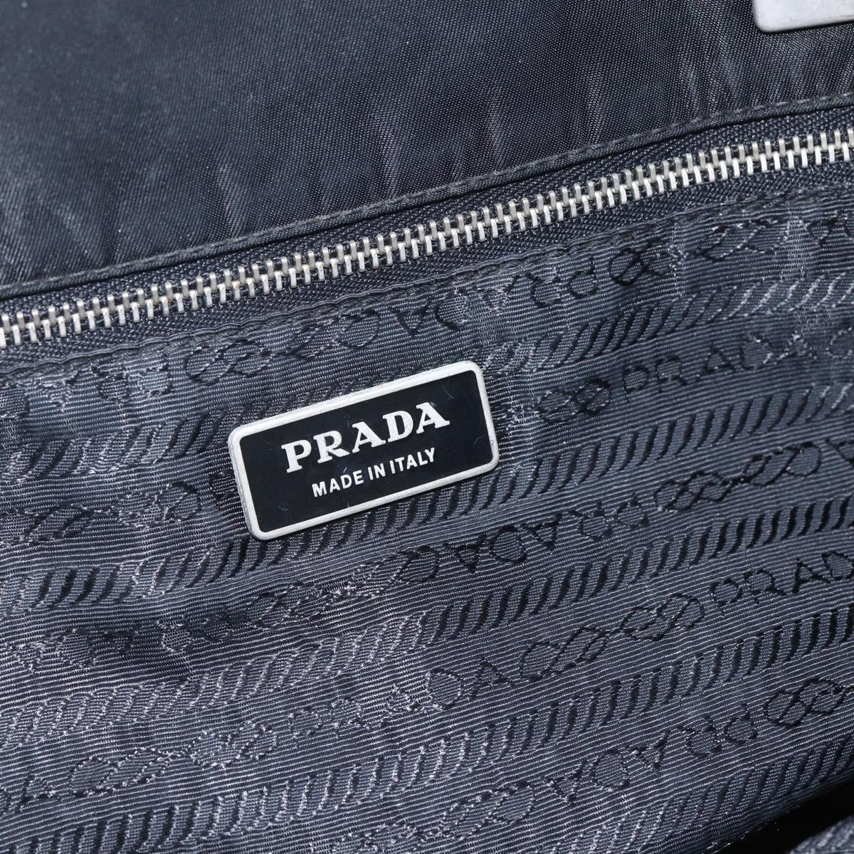 PRADA Tote Bag Nylon Black Silver Auth 157633 thumbnail 18