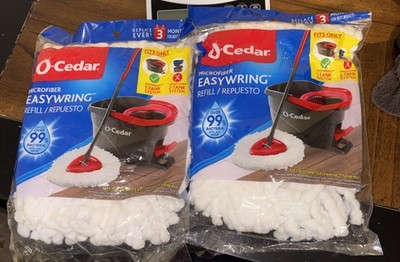 O-Cedar EasyWring Microfiber Spin Mop Refill 2 Pack For EasyWring 1 Tank System