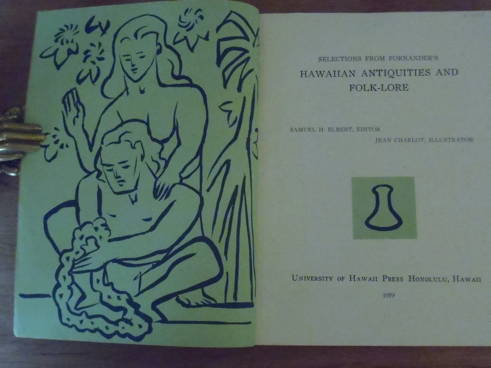HAWAIIAN ANTIQUITIES & FOLK-LORE Illustd by Jean Charlot also SIGNED w/ CARTOON - Image 2 of 4