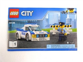 Lego CITY: HIGH SPEED CHASE Instruction Manuals 1,2,3 for Set 60138