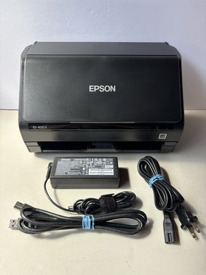 Epson WorkForce ES-400 II Color Duplex Document Scanner w/ Power & USB - TESTED