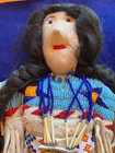 Pair of handmade Sioux dolls with beading in EUC from 1970s, ? human hair — photo 5