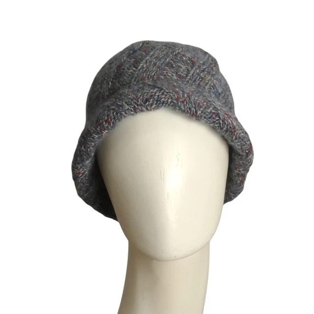 MISSONI - Gorro tejido azul jaspeado años 70 Foto 2 de 4