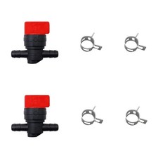 1/4" Inline Fuel Cut Off Valve Shut Off Valve Straight Gas Valve with Clamps ...