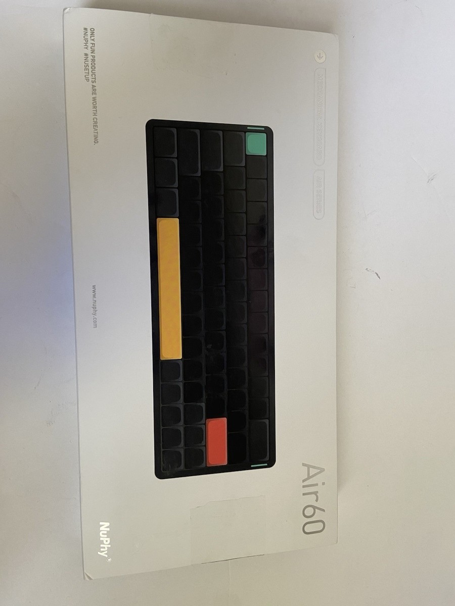 NuPhy Air60 V2 Mechanical Keyboard Basalt Black / Cowberry | eBay