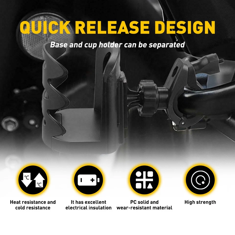 Adjustable Motorcycle Drink Handlebar Bike Cup Holder Water Mount Bottle For BMW - Image 2 of 4