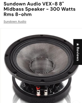 SUNDOWN AUDIO VEX84 8'' Pro Audio Midrange