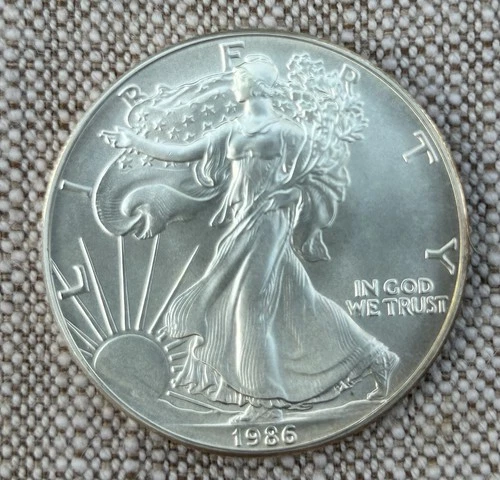 1986 Silver Eagle Coin. BU Gem!!