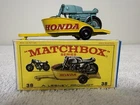 Vintage Original Lesney Matchbox #38 Honda Motorcycle And Trailer Boxed 60’s