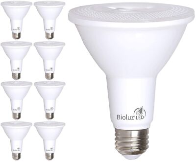 Bioluz LED 8 Pack PAR30 LED Bulb 90 CRI 10W = 100 Watt Replacement Soft White...