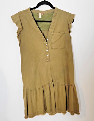 green emerald velvet dress Dress Casual Midi By Pilcro In Yellow, Size: L