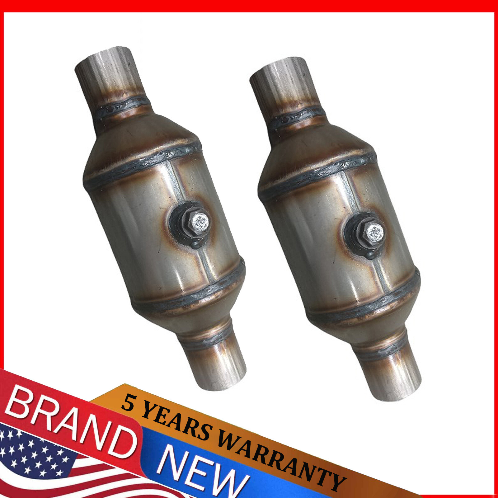 2xUNIVERSAL CATALYTIC CONVERTER FOR 20122020 ISUZU NPRHD 20122018