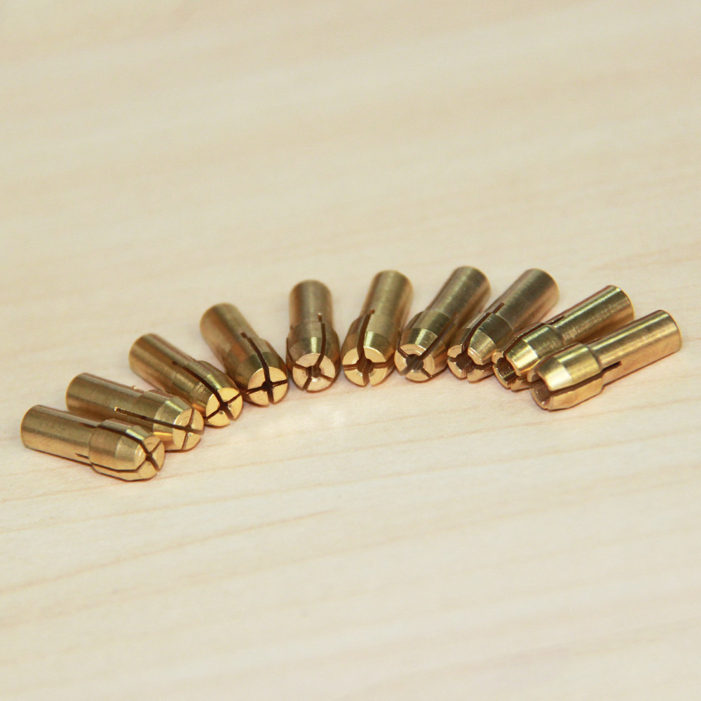10 X Brass Drill Chuck Collet Bit For Dremel Rotary Tools Adapter 4.3/4.8 mm UK