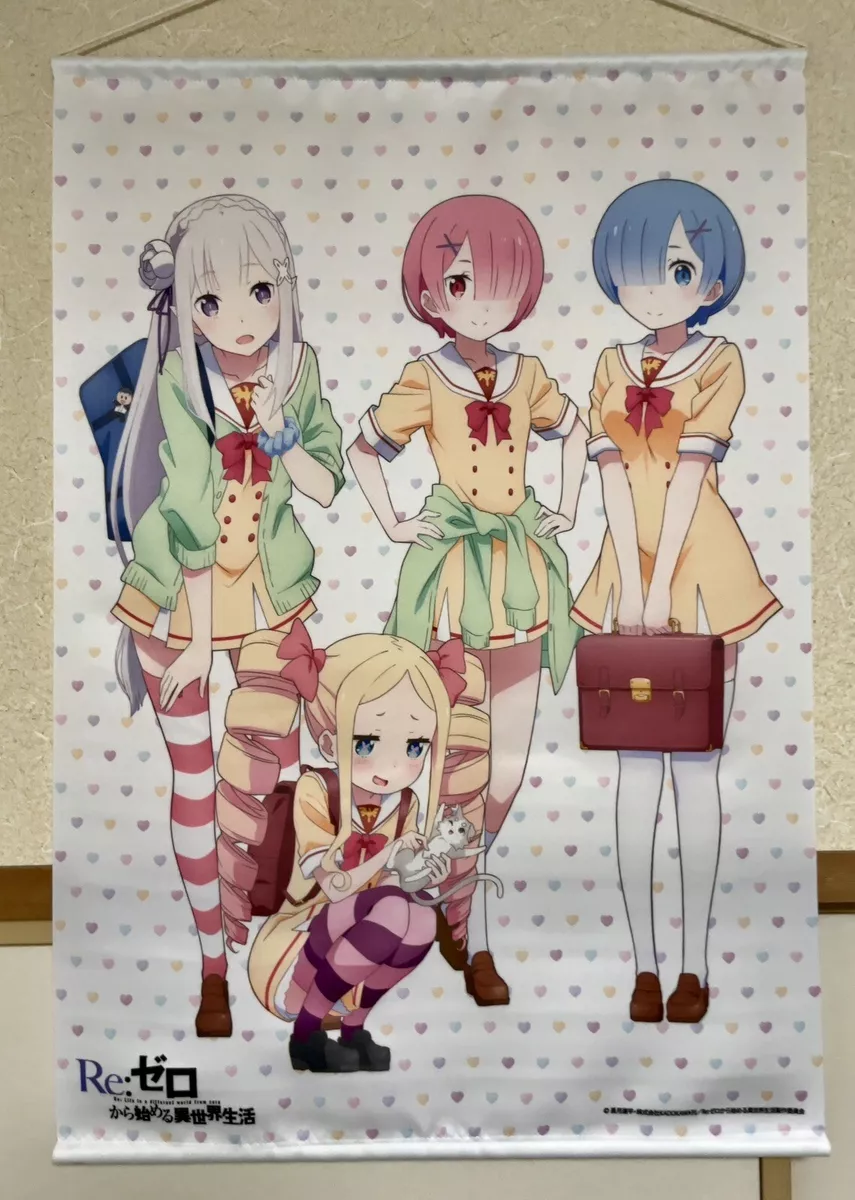 Re:Zero Starting Life in Another World Wall Scroll Emilia, Rem & Ram