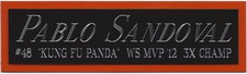PABLO SANDOVAL GIANTS NAMEPLATE AUTOGRAPHED SIGNED BASEBALL-BAT-JERSEY-PHOTO    