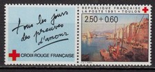 Timbre CROIX ROUGE Neuf**MNH 1991 n°2733+ Vignette