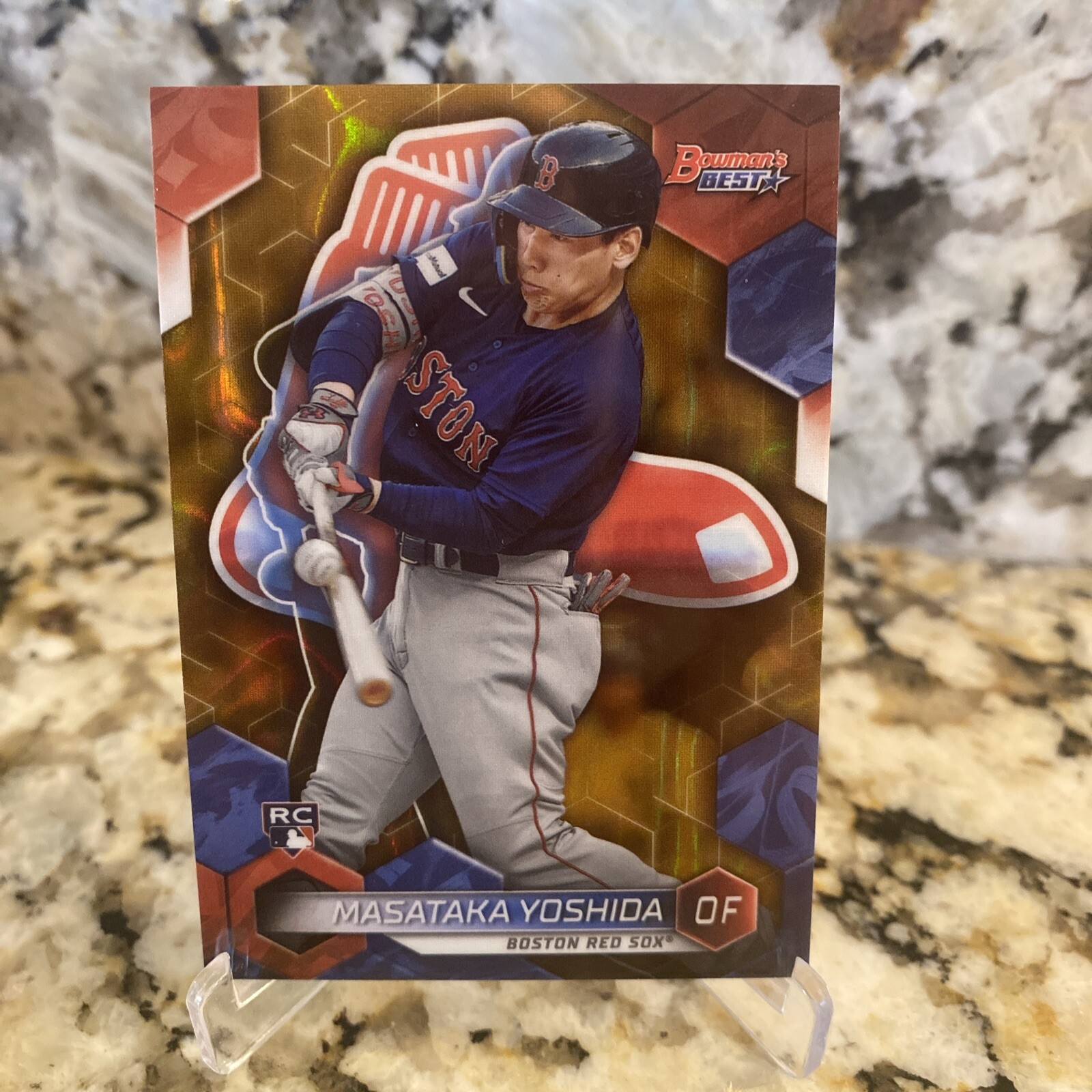 2023 Bowman’s Best Gold Lava Refractor 21/75 SP Masataka Yoshida #40 RC Red Sox