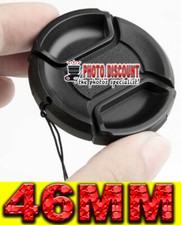 LENS CAP COVER FRONTAL 46MM tappo copri obiettivo 46 mm anteriore laccio camera