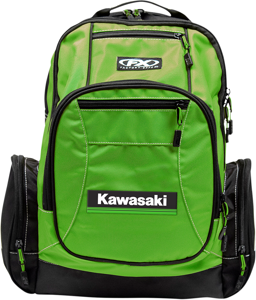 新品 FK106 Factory Effex Premium Backpack Kawasaki KX KXF Green Black MX