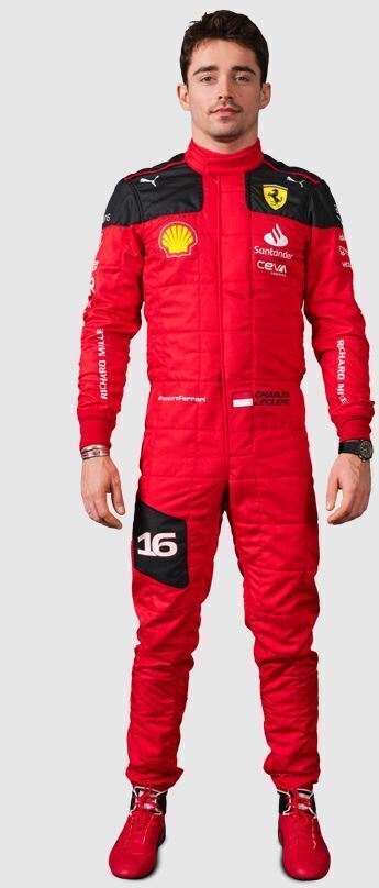 Charles Leclerc 2023 F1 Car Race Suit CIK/FIA Level 2 Go Charles Leclerc 2023 F1 Car Race Suit CIK/FIA Level 2 Go