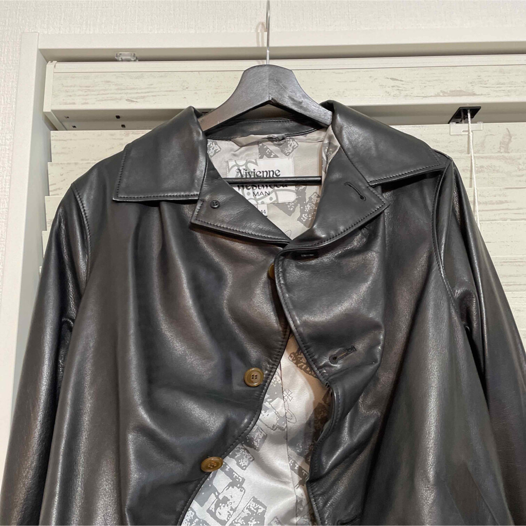 Vivienne Westwood Man Leather Jacket Mens Size 44 Preowned