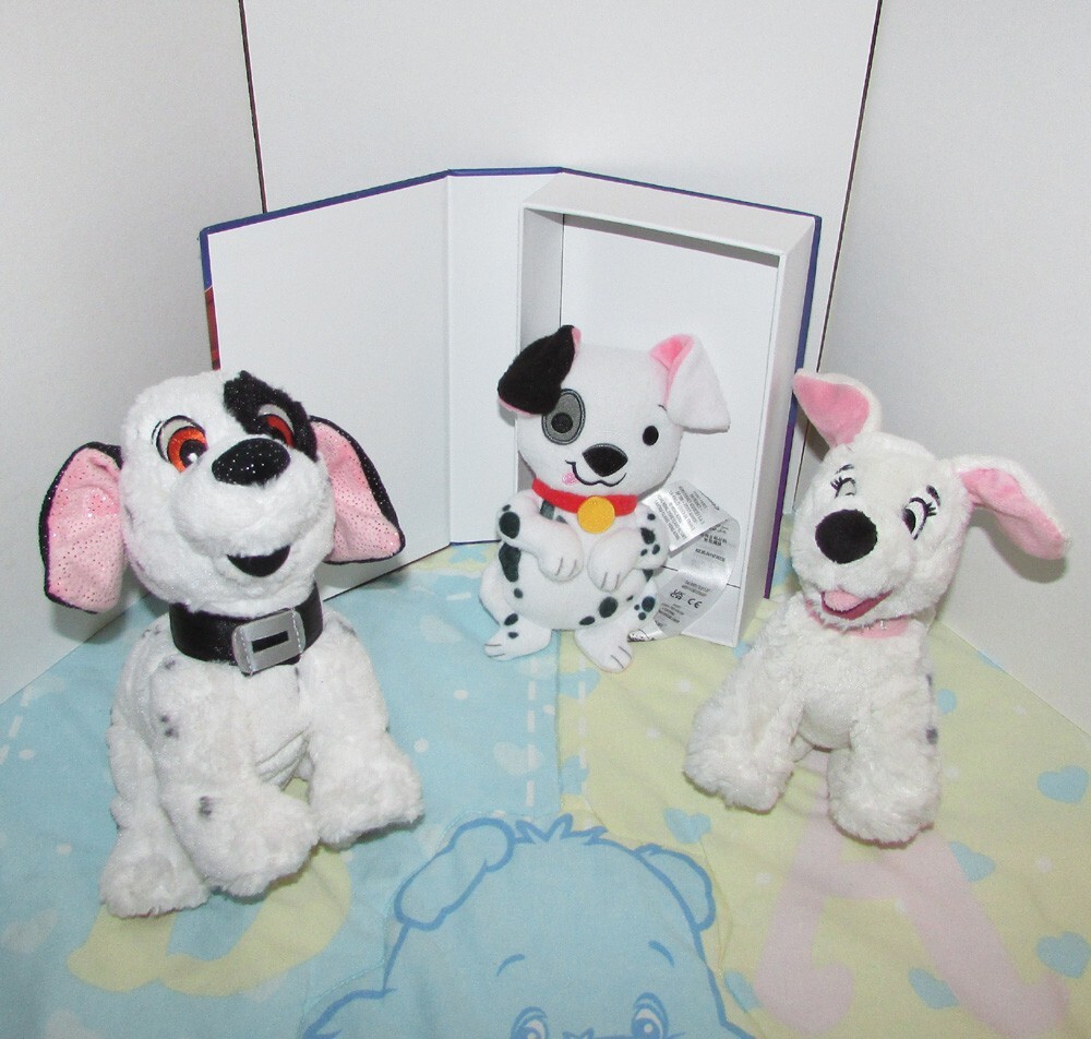 Disney 101 Dalmatians 3 Plush Lot Tote A Tail Penny VHS Box