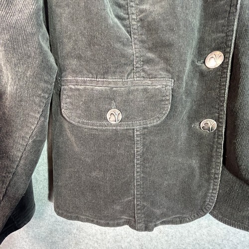 VTG Corduroy Charcoal Button Up Coat Fashion Bug SZ 16W Y2K 90s Plus Size - Picture 5 of 12