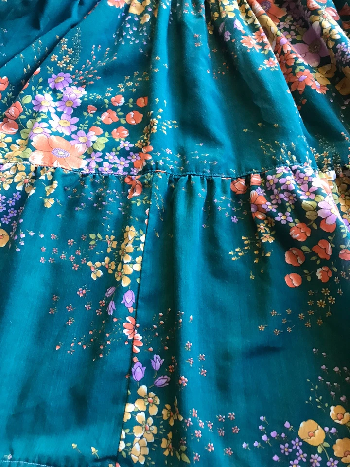 Falda Larga Gitana Adivina Disfraz Floral En Niveles Vintage Mascarada Shoppe Foto 4 de 4