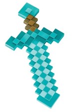 MINECRAFT DIAMOND SWORD PLASTIC REPLICA SPADA 51 CM NEW!