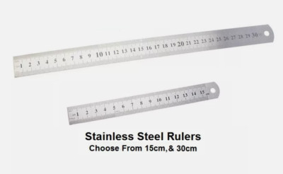 UK starkes 15 cm 30 cm doppelseitiges Metalllineal Edelstahl 15 cm 30 cm 6'' 12''