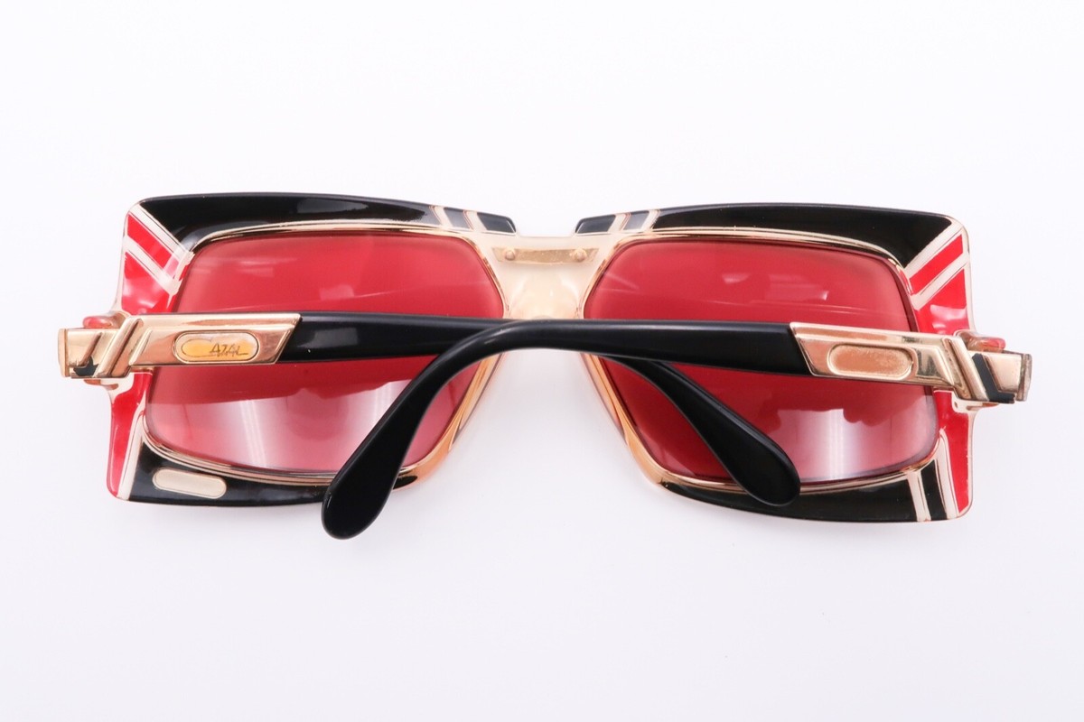 Cazal Vintage 869 Sunglasses FRAMES Gold Black Red 1980s Hip Hop 