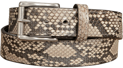 Men's Python Snakeskin Max Thickness Gun Leather Belt