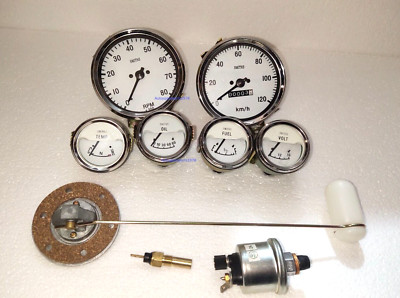 Smiths Electrical Temp Oil Volt Fuel Speedo 0-120KMH 0-80RPM 100mm 3senders WC