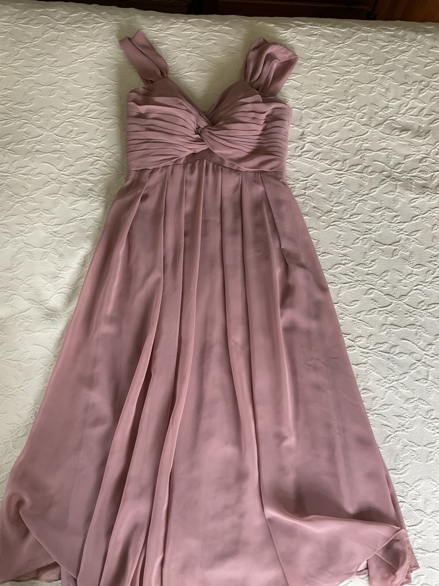 russet bridesmaid dress The Lily mauve satin bridesmaid dress main image 1