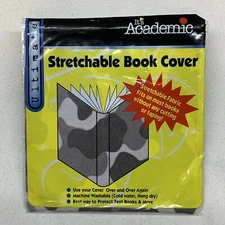 It's Academic Stretchable Book Cover Gray Camo Print
