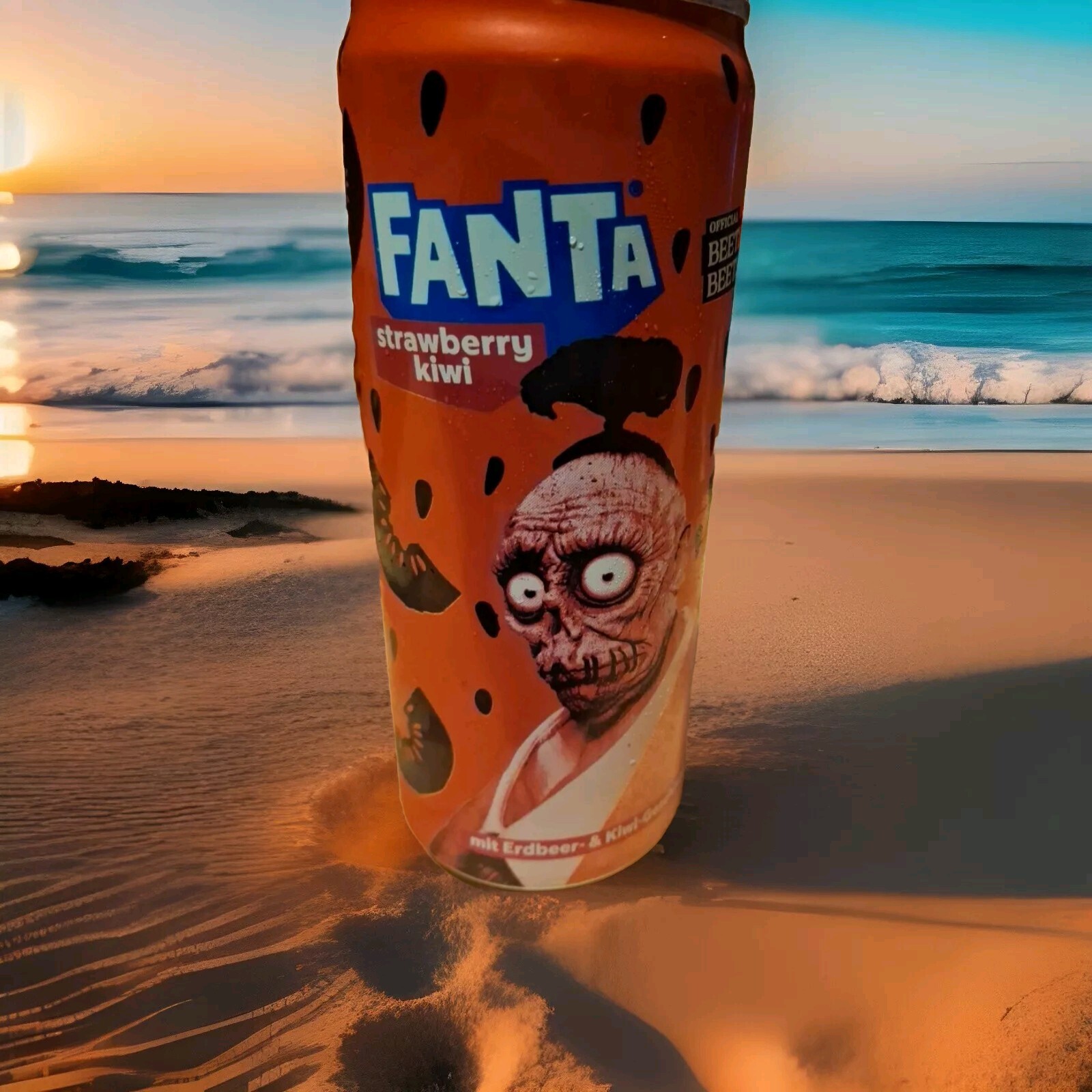 Fanta Fresa y Kiwi 330 ml Beetlejuice Bob Pfand