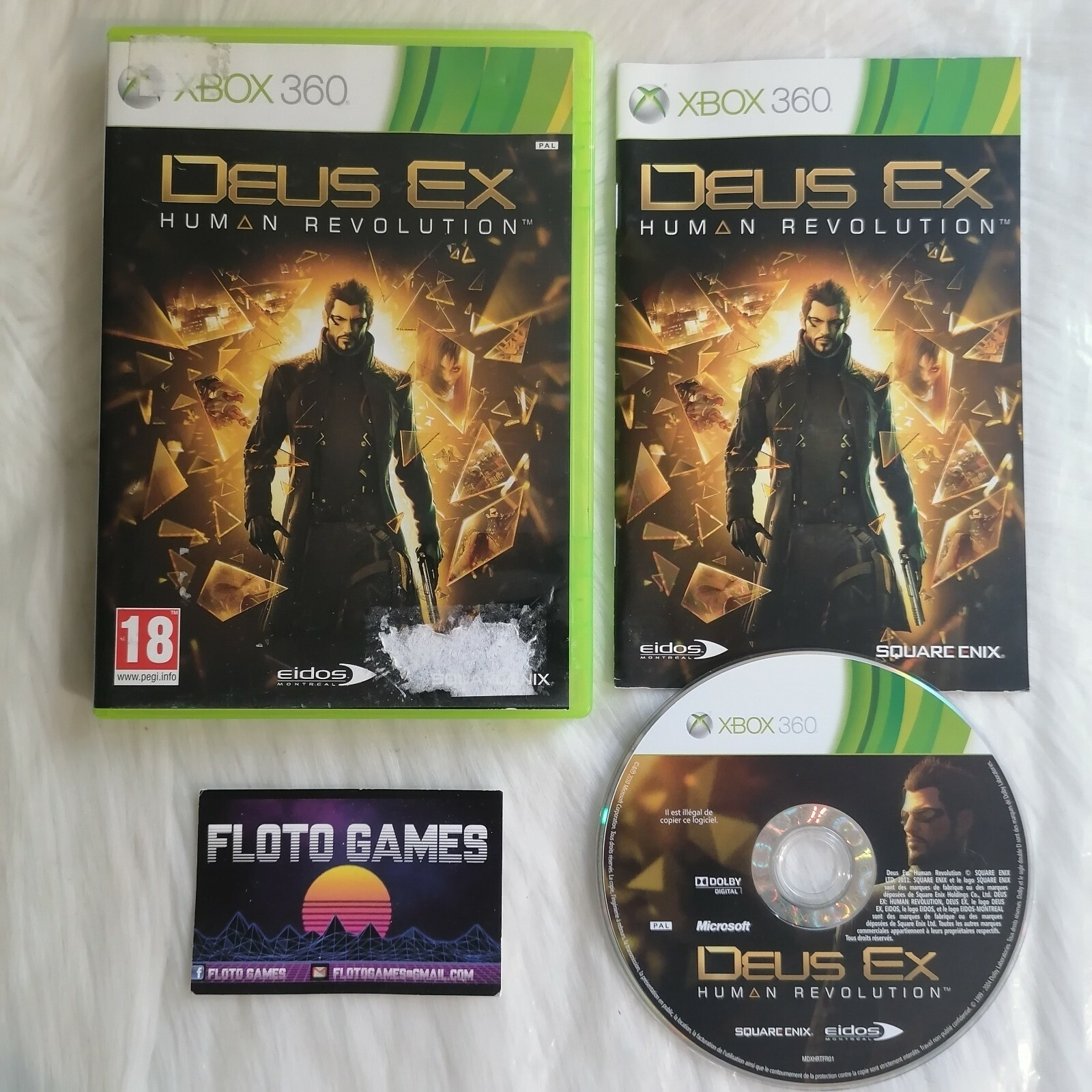 Jeu Deus Ex Human Revolution pour XBOX 360 Complet CIB PAL FR - Floto Games