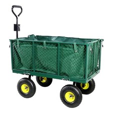 Storr 4 Wheel Garden Platform Truck Trolley Mesh Sides 350kg & FREE Fitted Liner