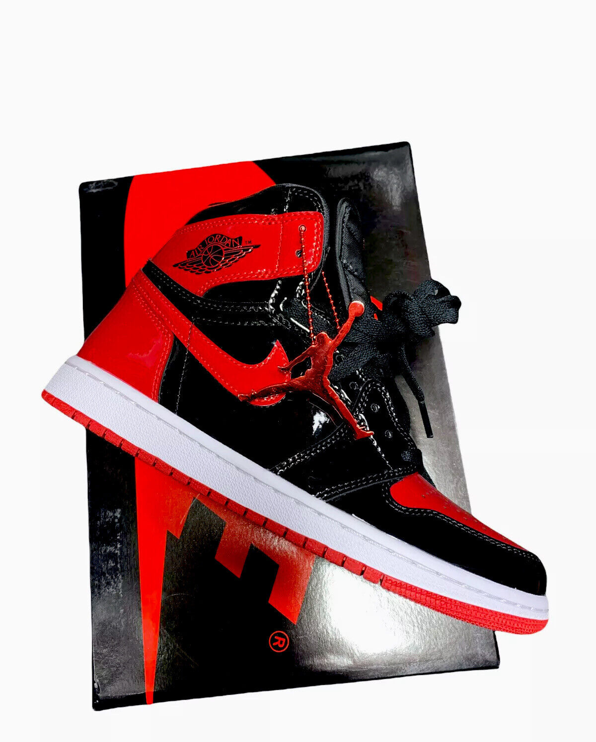 Nike Air Jordan 1 Retro High Patent Bred 555088-063 Men's  Size 7