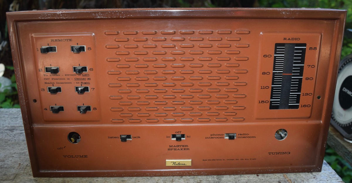 1960's Vacuum Tube Nutone 2051-2054 Intercom Master Station Radio