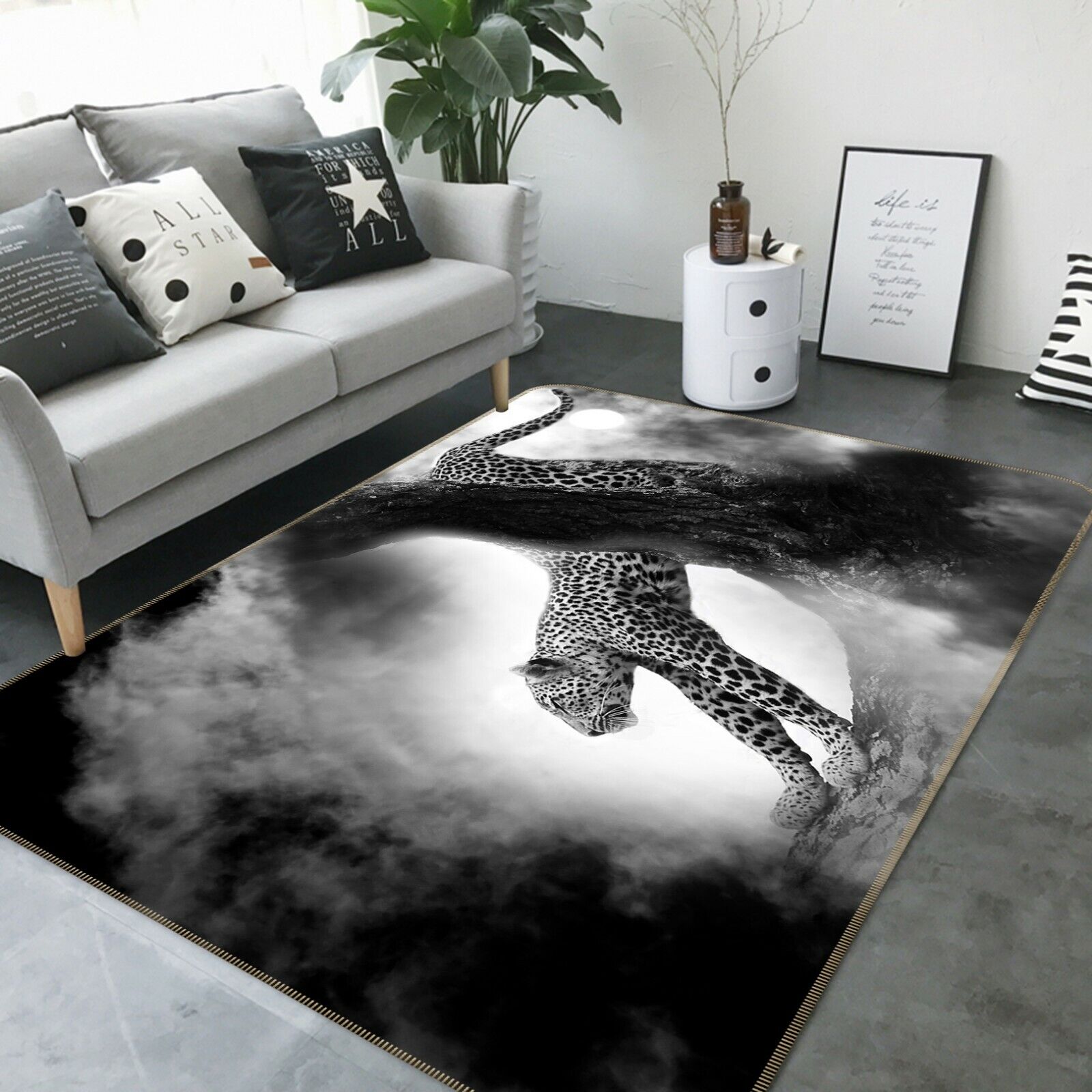 3D Wild Animal Leopard N188 Animal Non Slip Rug Mat Round Elegant Carpet Amy Gwarancja autentyczności, 2022