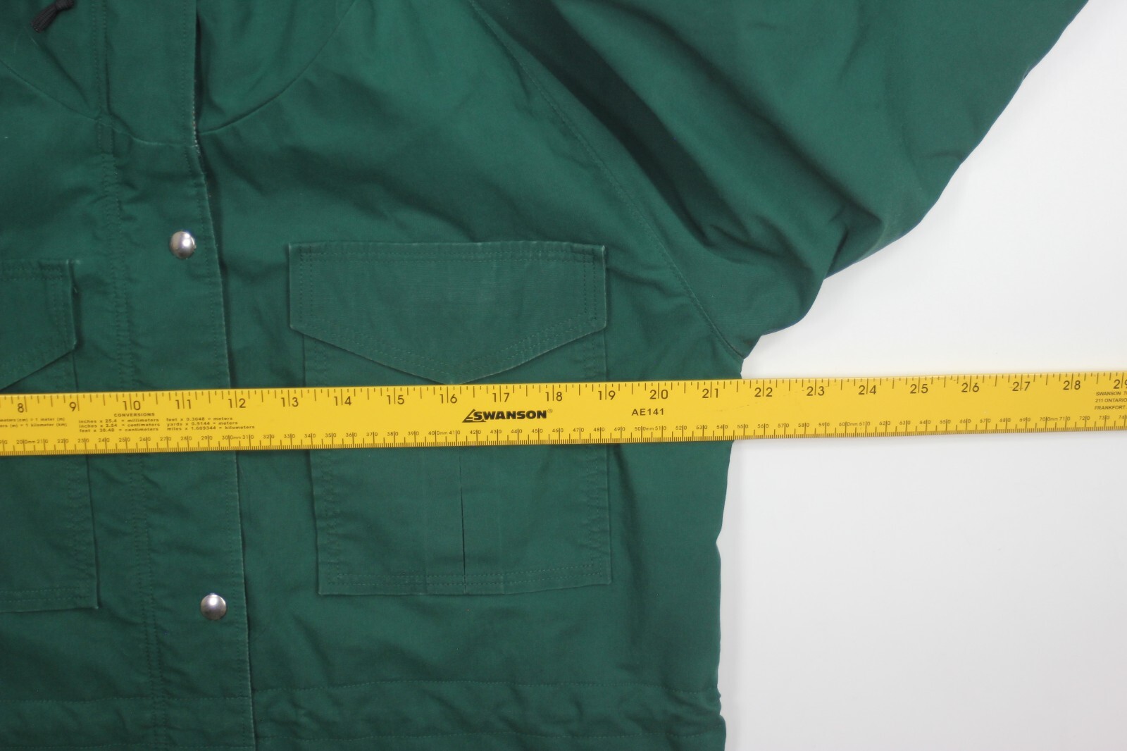 Frostline Kit Men's S/M Mountain Parka Coat Jacket Green Hooded Zip USA 