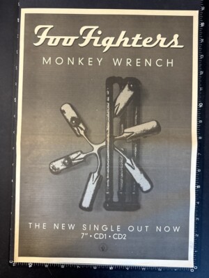 FOO FIGHTERS - MONKEY WRENCH1997 15X11''' Poster Sized Advert L395